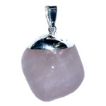 Rose Quartz tumbled pendant