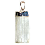 Selenite utumbled pendant