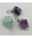 Wire Wrapped Fluorite octahedron