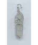 (set of 5) Quartz W Tourmaline wire wrapped point