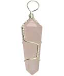 (set of 5) wire wrapped Rose Quartz point