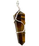 (set of 5) wire wrapped Tiger Eye point