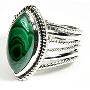 size 9 Malachite ring