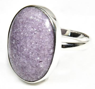 size 8 Lepidolite ring