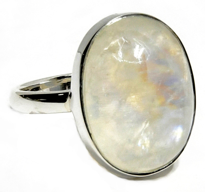 size 6 Rainbow Moonstone ring