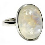 size 6 Rainbow Moonstone ring