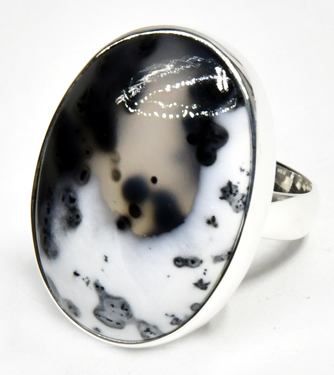 size 8 Dendritic Opal ring