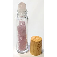 Rose quartz in roller bottle 10ml