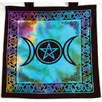 Triple Moon Pentagram Tote Bag