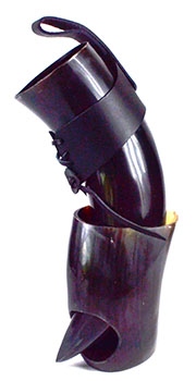 24oz Buffalo Horn & Stand