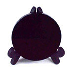 8cm Black Obsidian scrying mirror W/ stand